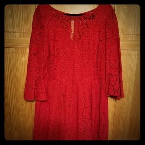 Womens Lace Red Dress